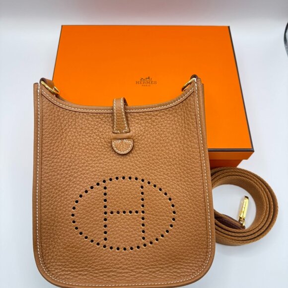 Hermes Handbags - Authentic Hermès Evelyne 16/TPM – Gold | Brand New